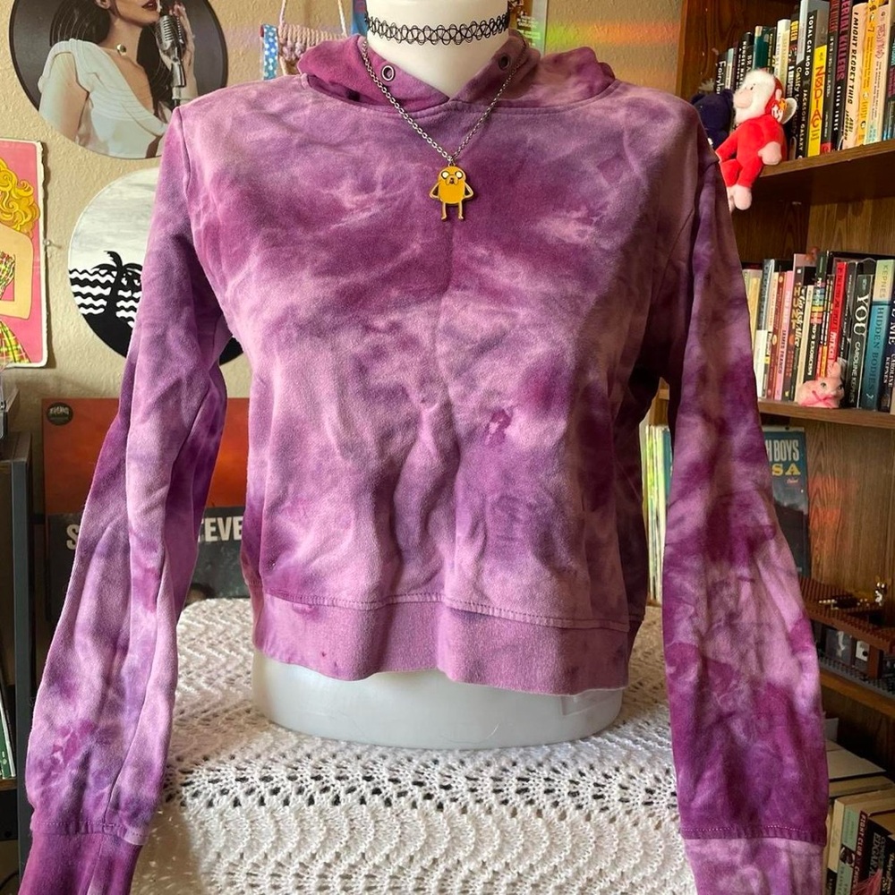 Purple tie dye hoodie / Zine Zumiez / sz medium